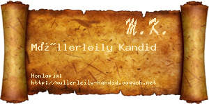 Müllerleily Kandid névjegykártya